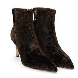NWOT L’AGENCE Aimee Stiletto Bootie in Brown Crushed Velvet